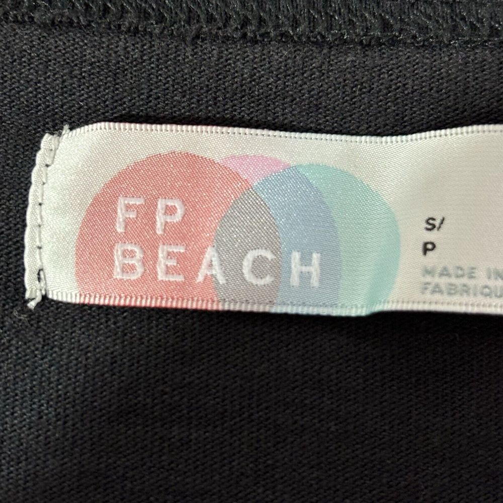 Free People Beach Tunic Top Womens‎ Small Petite Black Pullover NEW - Picture 6 of 13